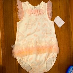 Baby Girl Onesie NWT Ruffle Easter Outfit